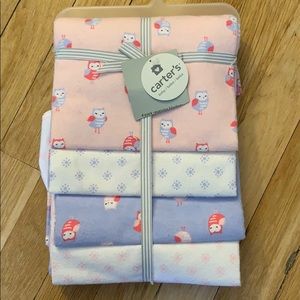 Carter’s 4 pack of baby girl receiving blankets